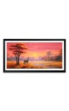 Nature Landscape Floating Frame Scenery Digital Print - (I5779) - 24x48 inch Modern Nature Wall Art for Living Room, Bedroom, Office, Hotels, Drawing Room
