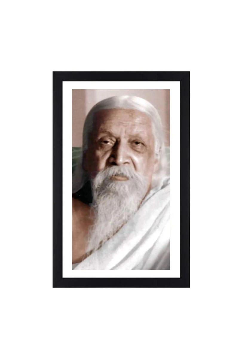 Rishi Aurobindo Old Age Black and white Photograph |Classic Spiritual Wall Art