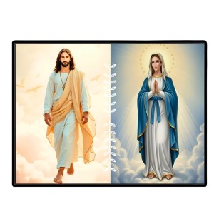 Jesus Immaculate Heart Of Mary Laminated Photo - 9x11 Inches, Divine Blessings For Home & Office And Temple Decoration (F16243) Jesus Immaculate Heart Of Mary Laminated Photo - 9x11 Inches, Divine Blessings For Home & Office And Temple Decoration (F16243)