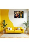 Jesus Christ - Our Lady Of Rosary Laminated Photo - 13x15 Inches, Divine Blessings For Home & Office And Temple Decoration (F16379)
