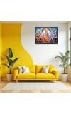 Lord Vishnu Shankar Mahesh Laminated Photo - 5x7 Inches, Divine Blessings For Home & Office And Temple Decoration (F16118)