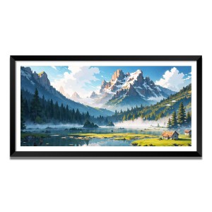 Nature Landscape Floating Frame Scenery Digital Print - (I5812) - 24x36 inch Modern Nature Wall Art for Living Room, Bedroom, Office, Hotels, Drawing Room Nature Landscape Floating Frame Scenery Digital Print - (I5812) - 24x36 inch Modern Nature Wall Art for Living Room, Bedroom, Office, Hotels, Drawing Room