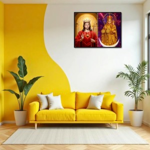 Jesus Christ - Our Lady Of Good Health Laminated Photo - 7x9 Inches, Divine Blessings For Home & Office And Temple Decoration (F16359)