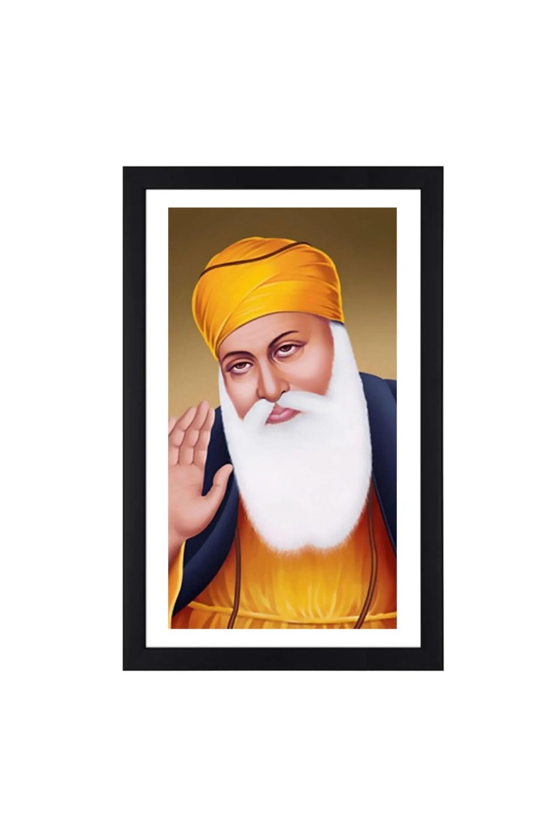 Guru Nanak Dev Ji Colored Photo | Divine Sikh Wall Art| Devotional art