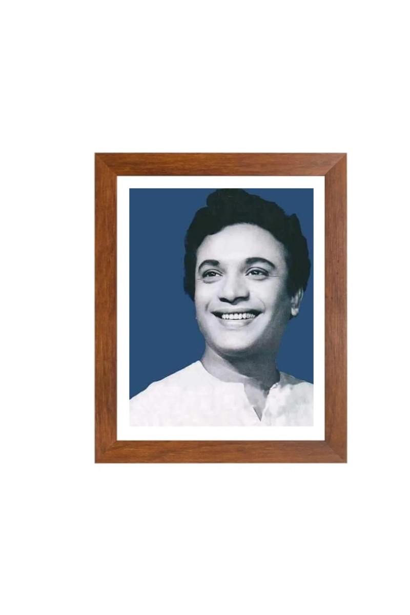 Uttam Kumar Black and White Photo | Iconic Bengali Actor Portrait | Vintage Tollywood Wall Art | Classic Cinema Decor |