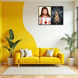 Jesus Christ - Our Lady Of Sorrows Laminated Photo - 13x15 Inches, Divine Blessings For Home & Office And Temple Decoration (F16337)