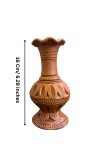 Handcrafted Terracotta Flower Vase – Traditional Earthen Decorative Pot for Home & Office Décor (7 x 3 Inches)