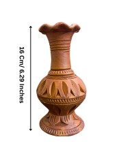 Handcrafted Terracotta Flower Vase – Traditional Earthen Decorative Pot for Home & Office Décor (7 x 3 Inches)