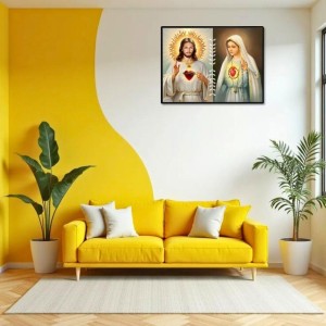 Jesus Virgin Mary Laminated Photo - 11x13 Inches, Divine Blessings For Home & Office And Temple Decoration (F16223) Jesus Virgin Mary Laminated Photo - 11x13 Inches, Divine Blessings For Home & Office And Temple Decoration (F16223)