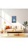 Sri Sri Thakur Anukul Digital Golden Balck Color Photo Frame | Hindu Religious Wall Decor | 14x20 Inches - Inspirational Wall Art For Office, Home Decor - Ideal Spiritual Gift (F16673)