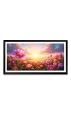 Nature Landscape Floating Frame Scenery Digital Print - (I5750) - 18x36 inch Modern Nature Wall Art for Living Room, Bedroom, Office, Hotels, Drawing Room