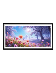 Nature Landscape Floating Frame Scenery Digital Print - (I5888) - 18x36 inch Modern Nature Wall Art for Living Room, Bedroom, Office, Hotels, Drawing Room