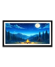 Nature Landscape Floating Frame Scenery Digital Print - (I5558) - 12x24 inch Modern Nature Wall Art for Living Room, Bedroom, Office, Hotels, Drawing Room