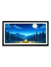 Nature Landscape Floating Frame Scenery Digital Print - (I5558) - 12x24 inch Modern Nature Wall Art for Living Room, Bedroom, Office, Hotels, Drawing Room