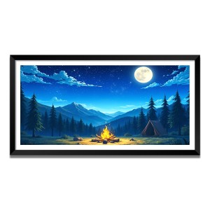 Nature Landscape Floating Frame Scenery Digital Print - (I5558) - 12x24 inch Modern Nature Wall Art for Living Room, Bedroom, Office, Hotels, Drawing Room