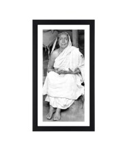 Sri Sri Maa Sarada Devi Black Photo Frame |Elegant Wall Art|Devotional wall art| for Home or Meditation Space or puja room