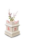 Elegant Ceramic Tulsi Mandir for Home & Office | Handcrafted Pooja Stand | Ideal for Daily Worship & Festive Decor