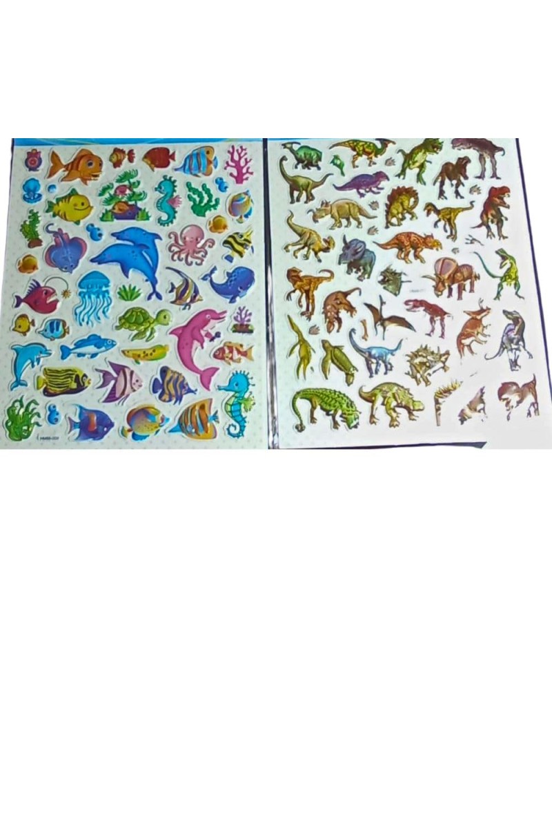 Colorful Sticker Combo Pack – Butterflies, Fruits, Water Animals, Dinosaurs, Astronauts, Hearts & Barbies – 100+ Waterproof Vinyl Stickers for Kids, Scrapbooking, Laptops, Crafts (Sea animals)