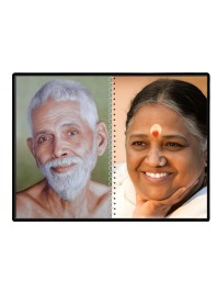 Sri Ramana Maharshi & Mother (Ammal) Laminated Photo - 7x9 Inches, Divine Blessings For Home & Office And Temple Decoration (F16314)