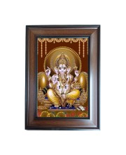 Hi Tech Sales Shree Ganesh Polystyrene Photo Frame for Wall Decor Home, Office, and Temple - Printed Photo, Pack of 1