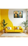 Jesus Christ - Our Lady Of Rosary Laminated Photo - 11x13 Inches, Divine Blessings For Home & Office And Temple Decoration (F16282)