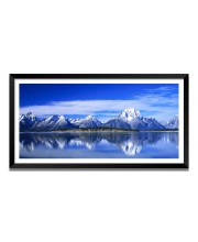 Nature Landscape Floating Frame Scenery Digital Print - (I5724) - 12x24 inch Modern Nature Wall Art for Living Room, Bedroom, Office, Hotels, Drawing Room