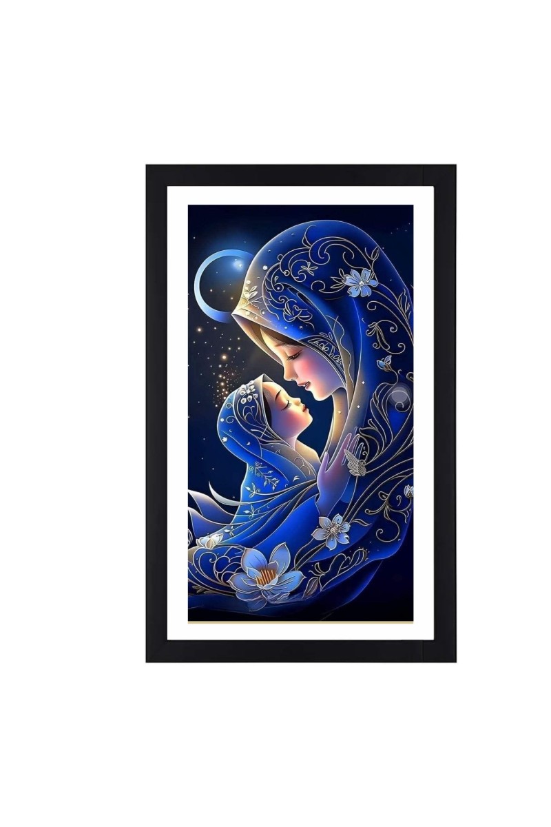 Mother and Child Colored Photograph | Heartwarming Wall Art | Home or Nursery Decoration