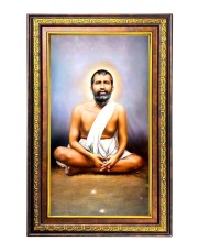 Ramakrishna Paramahamsa Digital Golden Balck Color Photo Frame | Hindu Religious Wall Decor | 18x24 Inches - Inspirational Wall Art For Office, Home Decor - Ideal Spiritual Gift (F16956)