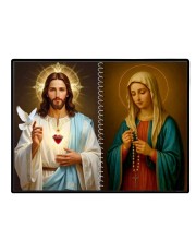 Jesus Christ - Our Lady Of Rosary Laminated Photo - 5x7 Inches, Divine Blessings For Home & Office And Temple Decoration (F16377)