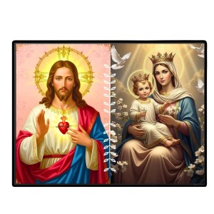 Jesus Christ-Our Lady Of Perpetual Help Laminated Photo - 7x9 Inches, Divine Blessings For Home & Office And Temple Decoration (F16259)