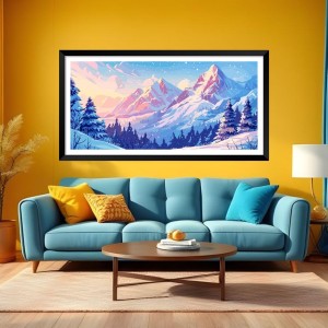 Nature Landscape Floating Frame Scenery Digital Print - (I5809) - 24x48 inch Modern Nature Wall Art for Living Room, Bedroom, Office, Hotels, Drawing Room Nature Landscape Floating Frame Scenery Digital Print - (I5809) - 24x48 inch Modern Nature Wall Art for Living Room, Bedroom, Office, Hotels, Drawing Room