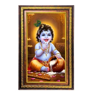 Lord Krishna Digital Golden Balck Color Photo Frame | Hindu Religious Wall Decor | 14x20 Inches - Inspirational Wall Art For Office, Home Decor - Ideal Spiritual Gift (F16791) Lord Krishna Digital Golden Balck Color Photo Frame | Hindu Religious Wall Decor | 14x20 Inches - Inspirational Wall Art For Office, Home Decor - Ideal Spiritual Gift (F16791)