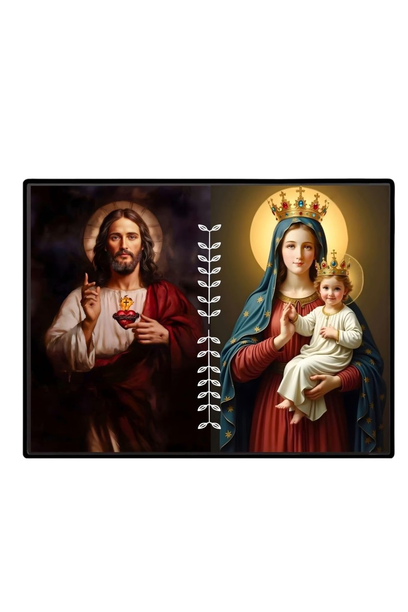 Jesus Christ - Our Lady Of Perpetual Help Laminated Photo - 11x13 Inches, Divine Blessings For Home & Office And Temple Decoration (F16262)