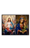 Jesus Christ - Our Lady Of Perpetual Help Laminated Photo - 7x9 Inches, Divine Blessings For Home & Office And Temple Decoration (F16365)