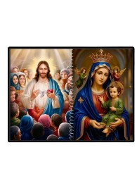 Jesus Christ - Our Lady Of Perpetual Help Laminated Photo - 13x15 Inches, Divine Blessings For Home & Office And Temple Decoration (F16365)