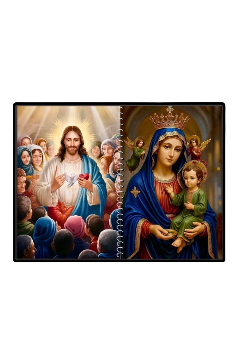 Jesus Christ - Our Lady Of Perpetual Help Laminated Photo - 7x9 Inches, Divine Blessings For Home & Office And Temple Decoration (F16365)