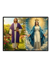 Jesus Mother Virgin Mary Laminated Photo - 7x9 Inches, Divine Blessings For Home & Office And Temple Decoration (F16237)