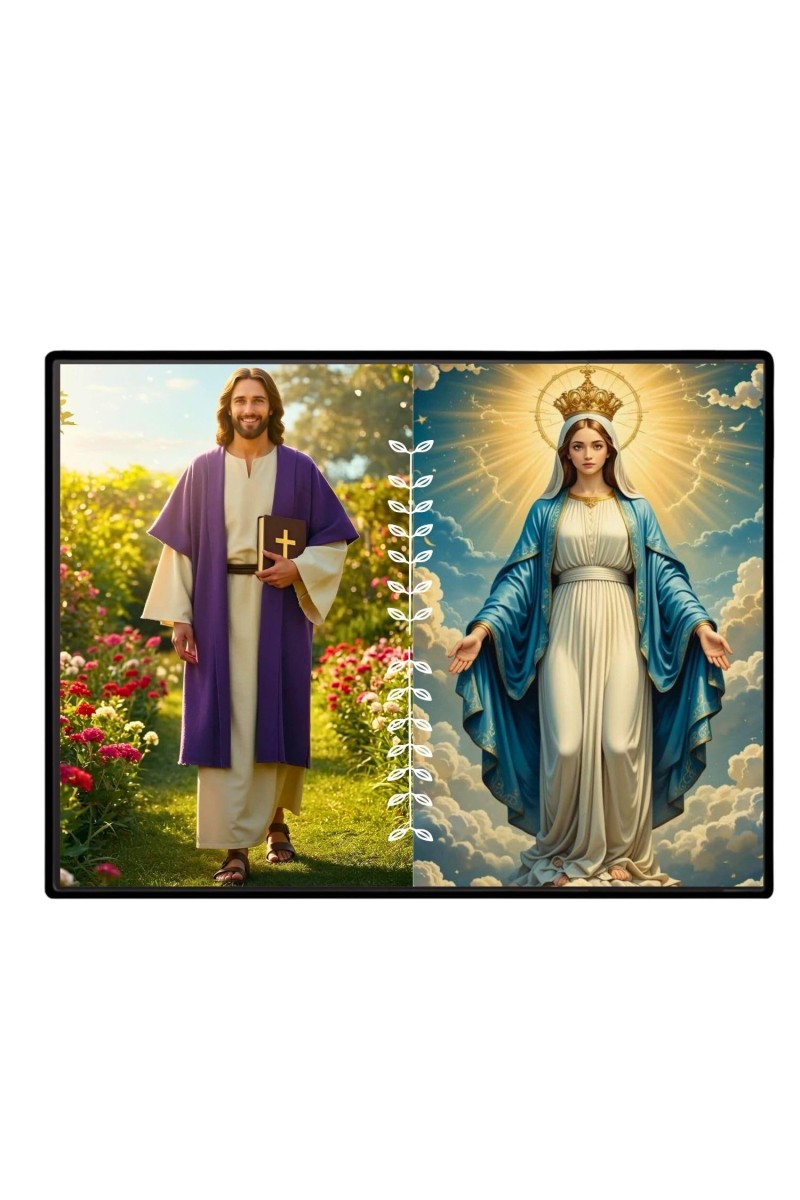 Jesus Mother Virgin Mary Laminated Photo - 5x7 Inches, Divine Blessings For Home & Office And Temple Decoration (F16237)