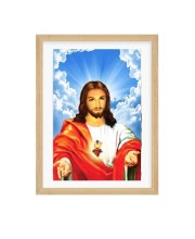 Jesus Christ Color Photo | Religious Wall Art for Home & Office Decoration | Inspirational Christian Wall Hanging