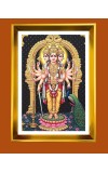 Lord Murugan Golden Photo Frame - 18x22 Inches | Elegant Wooden Frame For Home, Office & Temple Decoration | Spiritual Wall & Table Decor And Gift Item (F9721)