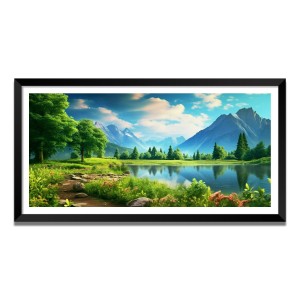 Nature Landscape Floating Frame Scenery Digital Print - (I5729) - 12x24 inch Modern Nature Wall Art for Living Room, Bedroom, Office, Hotels, Drawing Room Nature Landscape Floating Frame Scenery Digital Print - (I5729) - 12x24 inch Modern Nature Wall Art for Living Room, Bedroom, Office, Hotels, Drawing Room