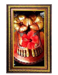 Tara Ma Feet Digital Golden Balck Color Photo Frame | Hindu Religious Wall Decor | 10x16 Inches - Inspirational Wall Art For Office, Home Decor - Ideal Spiritual Gift (F16895)