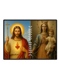 Jesus Lady Of FatimaLaminated Photo - 9x11 Inches, Divine Blessings For Home & Office And Temple Decoration (F16219)