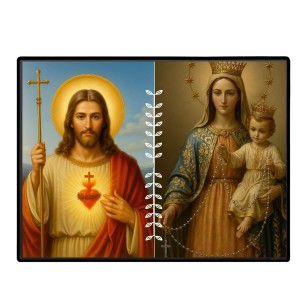 Jesus Lady Of FatimaLaminated Photo - 13x15 Inches, Divine Blessings For Home & Office And Temple Decoration (F16219)