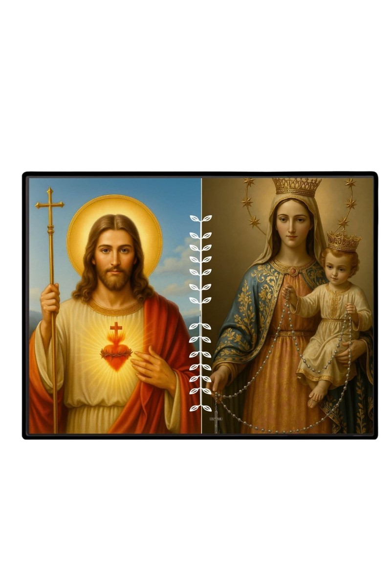 Jesus Lady Of Fatima. Laminated Photo - 7x9 Inches, Divine Blessings For Home & Office And Temple Decoration (F16219)