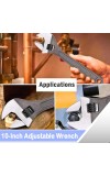 Adjustable Wrench Heavy Duty Steel | Adjustable Jaw Spanner for Plumbing, Car Repair & Home Maintenance | Durable Hand Tool