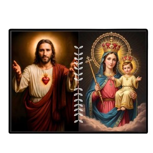 Jesus Christ - Our Lady Of Perpetual Help Laminated Photo - 5x7 Inches, Divine Blessings For Home & Office And Temple Decoration (F16258)