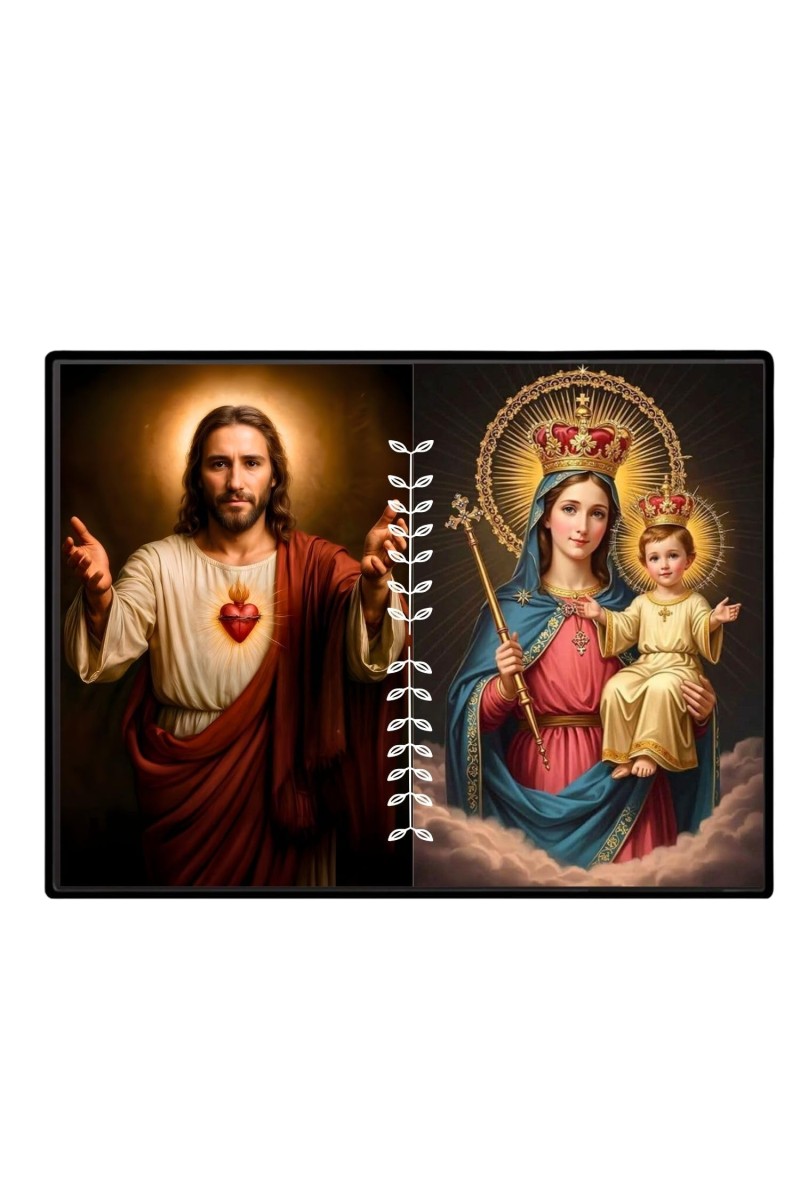 Jesus Christ - Our Lady Of Perpetual Help Laminated Photo - 11x13 Inches, Divine Blessings For Home & Office And Temple Decoration (F16258)