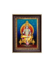 Lord Surya Dev Digital Print Photo 10.7x12.7 inches - Vibrant Religious Wall Art for Home or Office Decor.