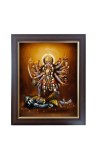 Hitech Sales Maa Kali Photo Frame for Pooja Room, Temple Decor, Home Decoration and Gift (Wall and Tabletop, Rectangular, Polystyrene Frame, Printed Photo, 24 x 29 cm, Black)